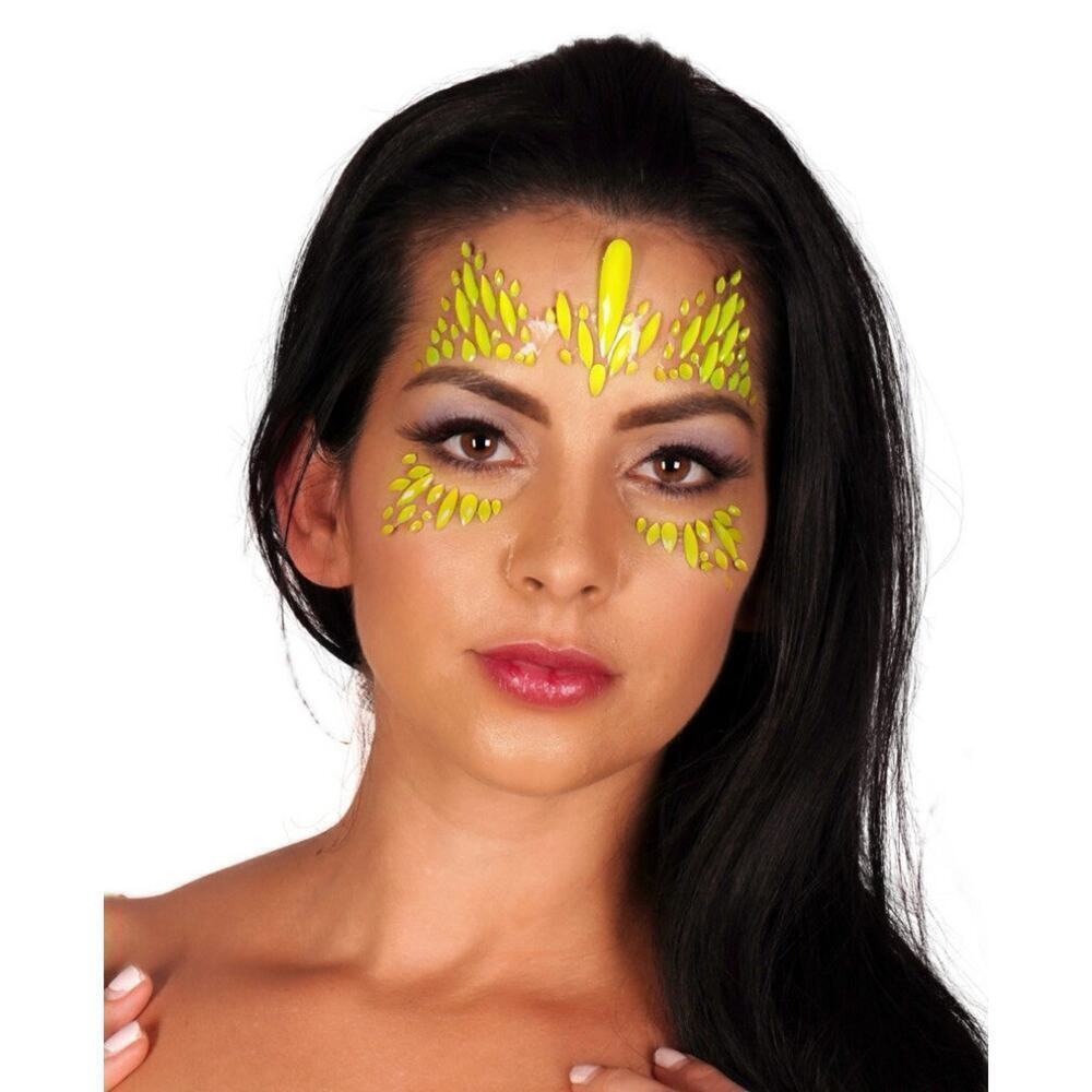 🦋B2G1🦋WESTERN FASHION Neon Glow Tat Face Jewels
